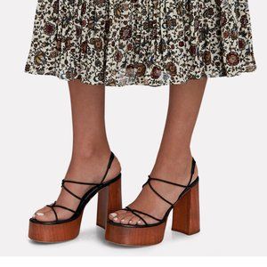 GIA/RHW Rosie Leather Strappy Platform Sandals 36.5